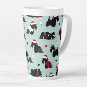Christmas Scottish Terrier Blue Milchtasse