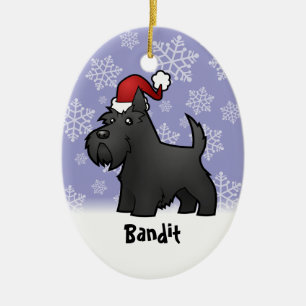 Christmas Scottish Terrier (Name der Haustiere hin Keramikornament