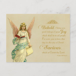Christmas Scripture Vintage Reproduction Postcard Feiertagspostkarte