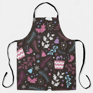 Christmas seamless pattern with tree,  snow,  gift schürze