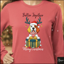 Christmas Setter Dog Reindeer Gift Graphic