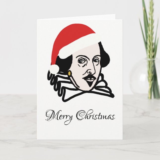 Christmas Shakespeare Feiertagskarte (Vorderseite)
