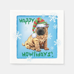 Christmas Shar-Pei Serviette