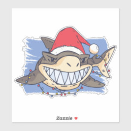 Christmas Shark Aufkleber