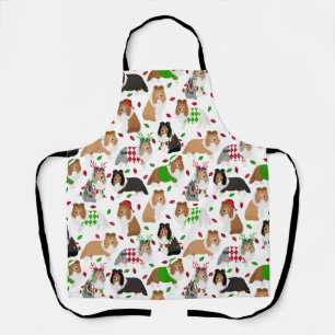 Christmas Sheltie Shetland Sheepdog Schürze