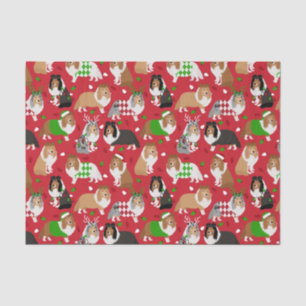 Christmas Sheltie Shetland Sheepdog Seidenpapier