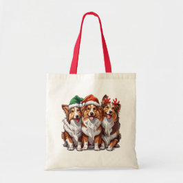 Christmas Shetland Sheepdogs Tragetasche