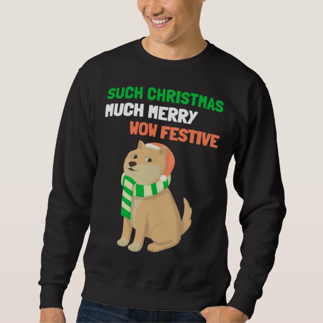 Christmas  Shiba Inu Doge Memes Sweatshirt (Vorderseite)