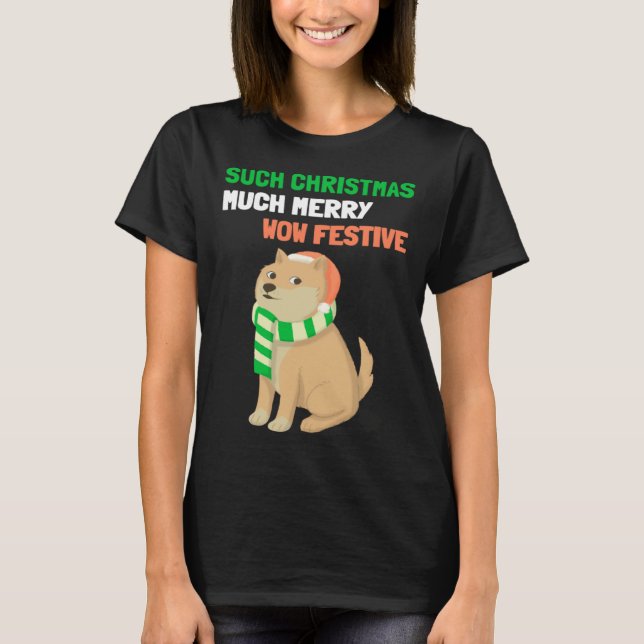 Christmas  Shiba Inu Doge Memes T-Shirt (Vorderseite)