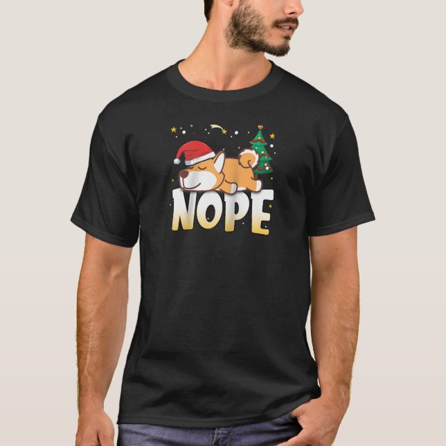 Christmas Shiba Inu Nope Lazy Dog Boys Girls Cloth T-Shirt (Vorderseite)