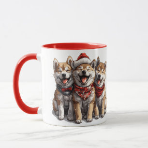 Christmas Shiba Inu Santa Dogs Tasse