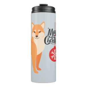 Christmas Shiba Inu Thermosbecher