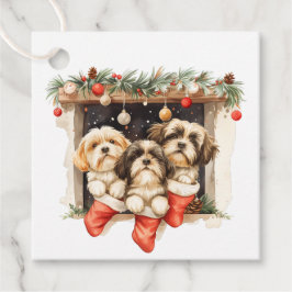 Christmas Shih Tzu Dogs Geschenkanhänger