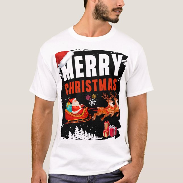 Christmas Shirt Men Merry Christmas Xmas T-shirt  (Vorderseite)