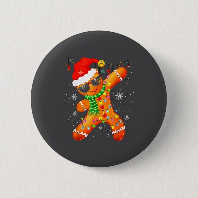 Christmas Shirts Kids Boys Toddler Gingerbread Xma Button (Vorderseite)