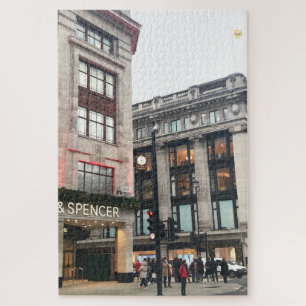 Christmas Shopping, Oxford Street, London, Großbri Puzzle
