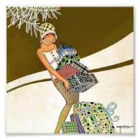 "Christmas Shopping" Zeitschrift Cover von J. Carl