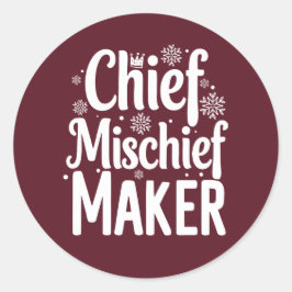 Christmas | Silvesteraufkleber Runder Aufkleber