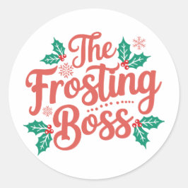 Christmas | Silvesteraufkleber Runder Aufkleber