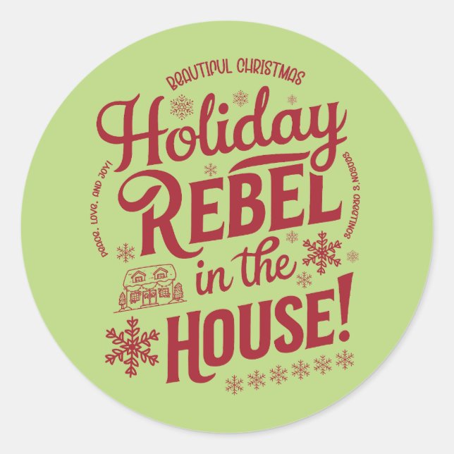 Christmas | Silvesteraufkleber Runder Aufkleber (Vorderseite)
