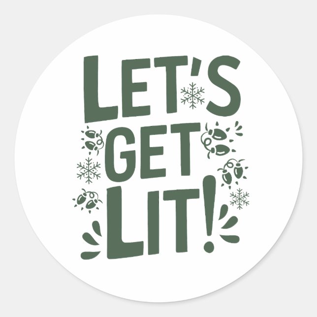 Christmas | Silvesteraufkleber Runder Aufkleber (Vorderseite)