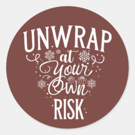 Christmas | Silvesteraufkleber Runder Aufkleber