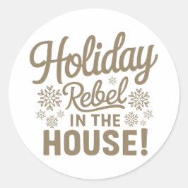 Christmas | Silvesteraufkleber Runder Aufkleber