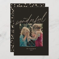 Christmas Simple Foto Black Kraft Wunderbare Welt