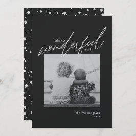 Christmas Simple Foto Black Silver Metallic