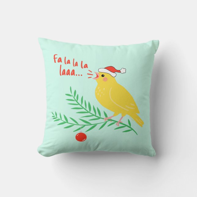 Christmas Singing Canary Kissen (Vorderseite)