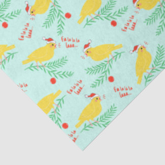 Christmas Singing Canary Pattern Seidenpapier