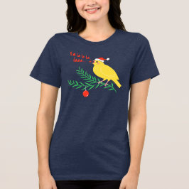 Christmas Singing Canary Tri-Blend Shirt