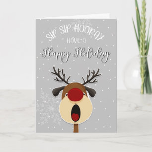 CHRISTMAS SIP SIP SIP HOORAY CARD KARTE