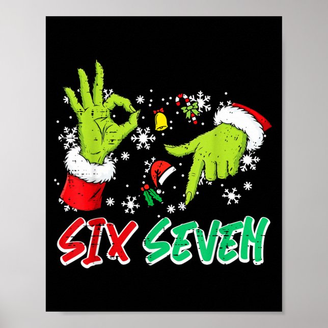 Christmas Six Seven 67 Funny Meme 6 7 Xmas Women M Poster (Vorne)