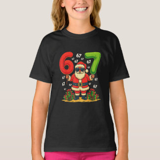 Christmas Six Seven Santa Claus 6 7 Funny Gen Z T-Shirt