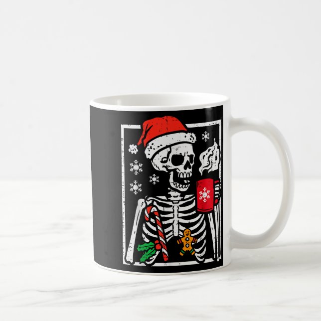 Christmas Skeleton Hot Chocolate Xmas Men Women Ki Kaffeetasse (Rechts)