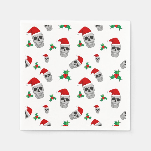 Christmas Skull Napkins Serviette (Vorderseite)