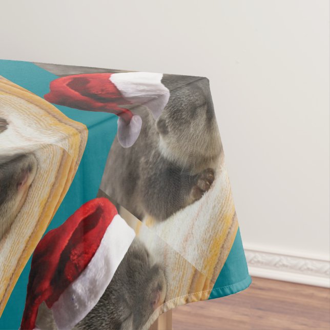 Christmas Sleepy Otter Tischdecke (Beispiel)