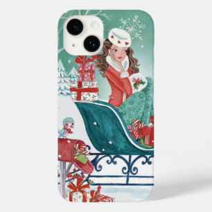 Christmas Sleigh Shopping Girl iPhone 6 plus Gehäu Case-Mate iPhone Hülle