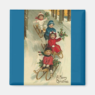 Christmas Sleighing Magnet