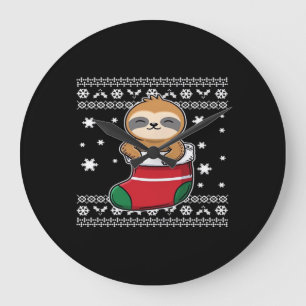 Christmas Sloth Classic T - Shirt Große Wanduhr