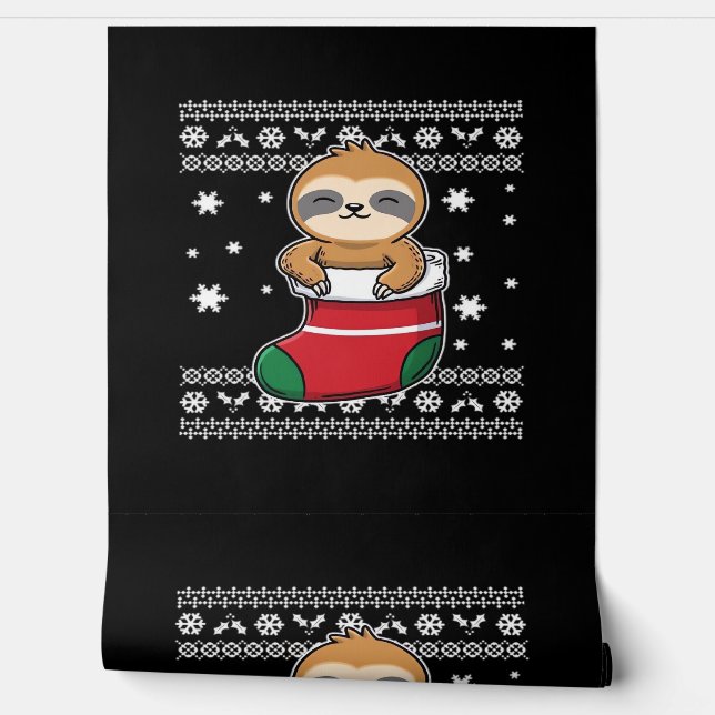 Christmas Sloth Classic T - Shirt Tapete (Abrollen)