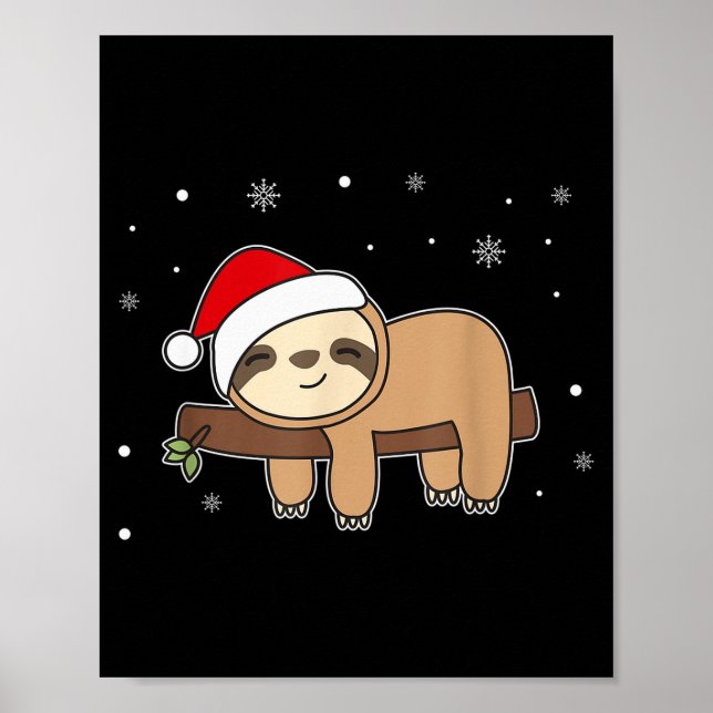Christmas Sloth For Christmas Sweet Sloths  Poster (Vorne)