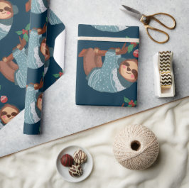 Christmas Sloth Geschenkpapier