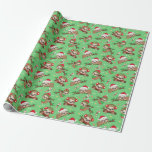 Christmas Sloth Gift Wrapping Paper Geschenkpapier<br><div class="desc">Christmas Sloth Gift Wrapping Paper</div>