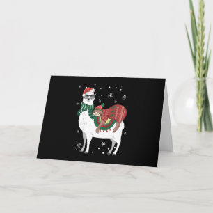 Christmas Sloth Riding Llama Karte