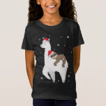 Christmas Sloth Riding Llama Santa Funny Pajamas F T-Shirt<br><div class="desc">Weihnachts-Sloth-Riding Llama Santa Funny Pajamas Familie Xmas</div>