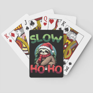 Christmas Sloth Slow Ho Festive Holiday Design Spielkarten