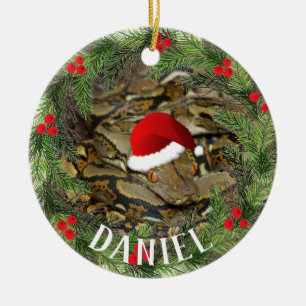 Christmas Snake Keramik Ornament
