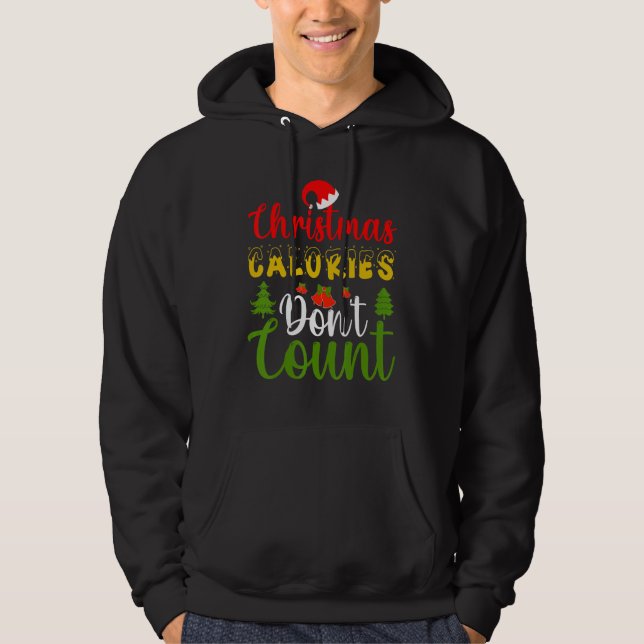 Christmas Snow Cookies Mistletoe  Snowman Present Hoodie (Vorderseite)